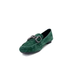 Requin Reqins Hinder Daim Vert Sapin*Femme Mocassins
