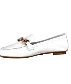 Requin Reqins Horel Cuir Blanc*Femme Mocassins