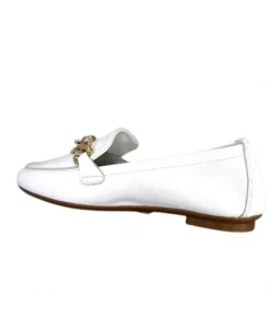Requin Reqins Horel Cuir Blanc*Femme Mocassins