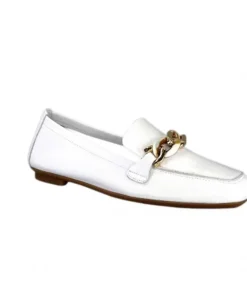 Requin Reqins Horel Cuir Blanc*Femme Mocassins