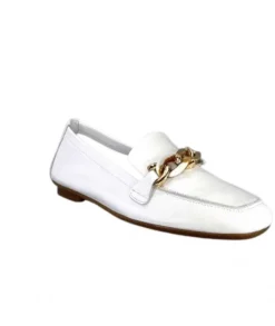 Requin Reqins Horel Cuir Blanc*Femme Mocassins