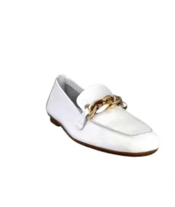 Requin Reqins Horel Cuir Blanc*Femme Mocassins