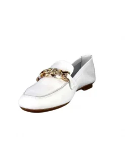 Requin Reqins Horel Cuir Blanc*Femme Mocassins