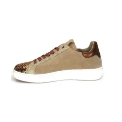 Requin Reqins Sun Stella Mix Cuir Daim Beige*Femme Baskets