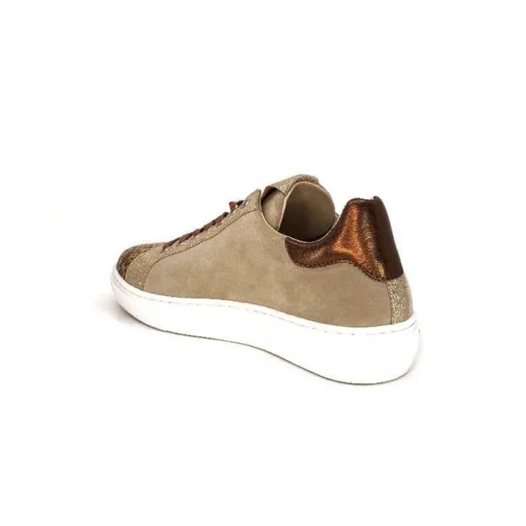 Requin Reqins Sun Stella Mix Cuir Daim Beige*Femme Baskets