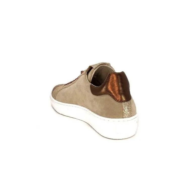 Requin Reqins Sun Stella Mix Cuir Daim Beige*Femme Baskets