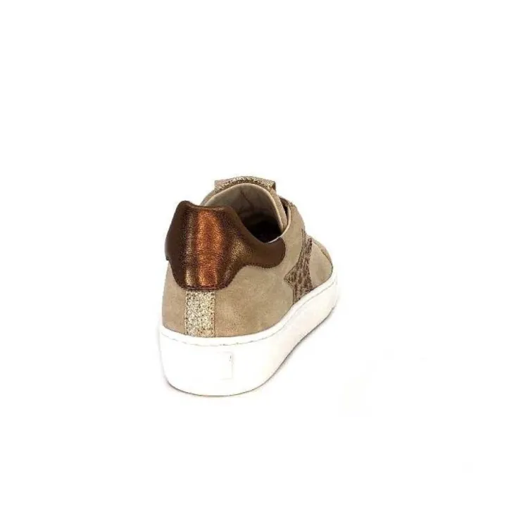 Requin Reqins Sun Stella Mix Cuir Daim Beige*Femme Baskets