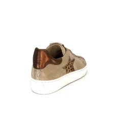Requin Reqins Sun Stella Mix Cuir Daim Beige*Femme Baskets