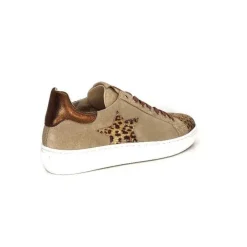Requin Reqins Sun Stella Mix Cuir Daim Beige*Femme Baskets