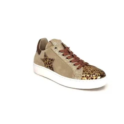 Requin Reqins Sun Stella Mix Cuir Daim Beige*Femme Baskets