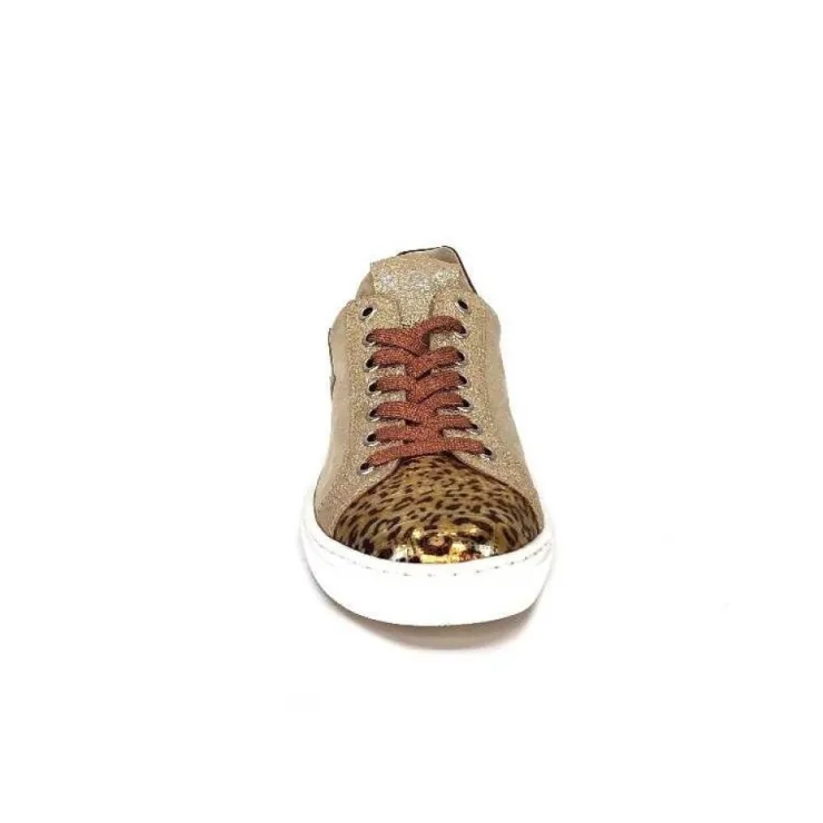 Requin Reqins Sun Stella Mix Cuir Daim Beige*Femme Baskets