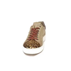 Requin Reqins Sun Stella Mix Cuir Daim Beige*Femme Baskets