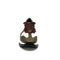 Requin Reqins Urielle Cuir Marron Textile Ecru*Femme Baskets