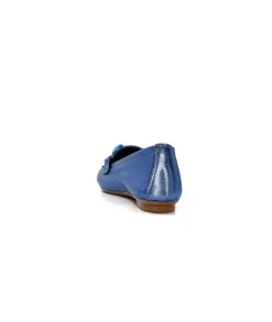 Requin s Hartega Cuir Metal Bleu*Femme Mocassins