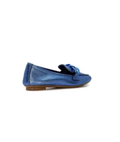 Requin s Hartega Cuir Metal Bleu*Femme Mocassins