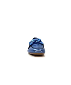 Requin s Hartega Cuir Metal Bleu*Femme Mocassins