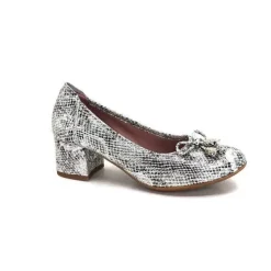 Sabrinas 34833 Cuir Metal Argent*Femme Ballerines