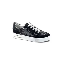 Semerdjian Smr Ale 10221 Cuir Gris & Glitter*Femme Baskets