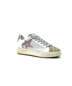 Semerdjian Smr Duck 9433 Cuir Blanc Glitter Or*Femme Baskets