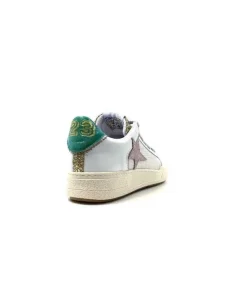 Semerdjian Smr Duck 9433 Cuir Blanc Glitter Or*Femme Baskets