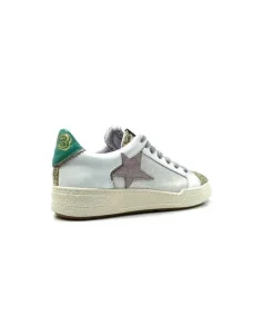 Semerdjian Smr Duck 9433 Cuir Blanc Glitter Or*Femme Baskets