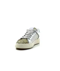 Semerdjian Smr Duck 9433 Cuir Blanc Glitter Or*Femme Baskets