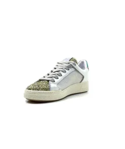 Semerdjian Smr Duck 9433 Cuir Blanc Glitter Or*Femme Baskets