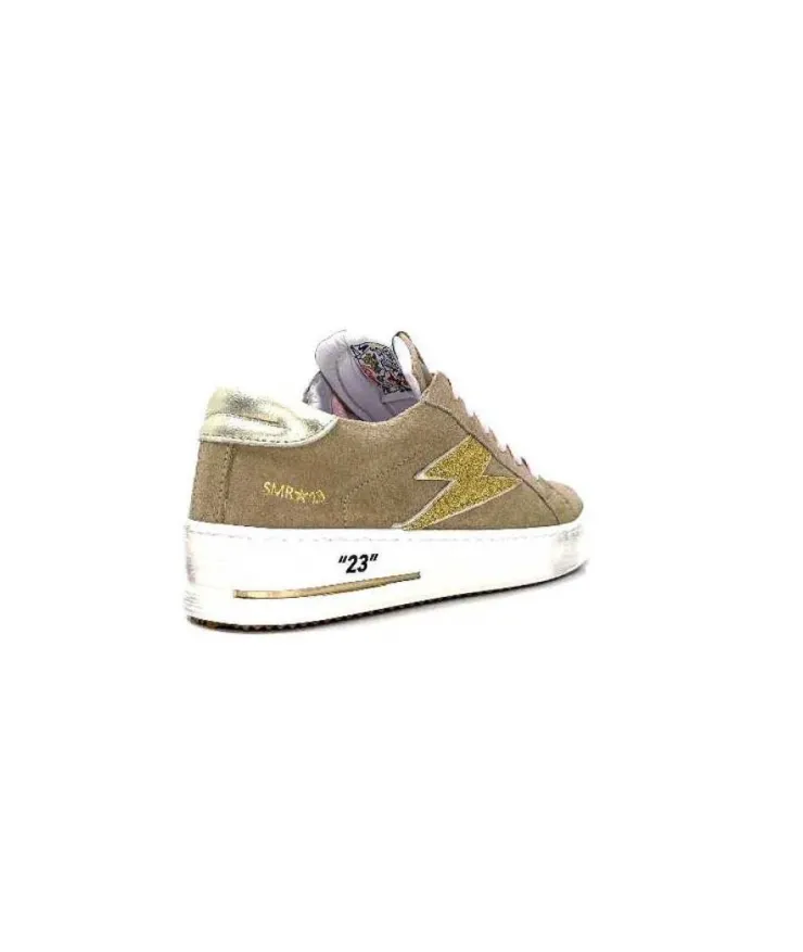 Semerdjian Smr Maya 9503 Daim Beige Lacets Rose*Femme Baskets