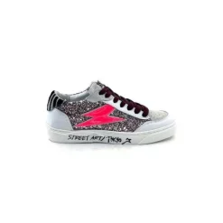Semerdjian Smr23 Taline 10435 Cuir Blanc Glitter Rose*Femme Baskets