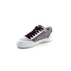 Semerdjian Smr23 Taline 10435 Cuir Blanc Glitter Rose*Femme Baskets
