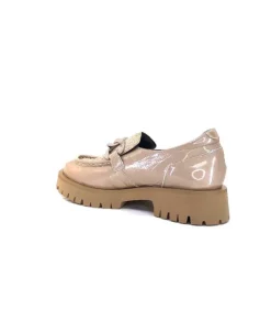 Softwaves 8-36-16 /02 Cuir Vernis & Tweed Beige*Femme Mocassins