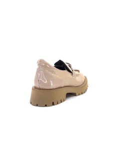 Softwaves 8-36-16 /02 Cuir Vernis & Tweed Beige*Femme Mocassins