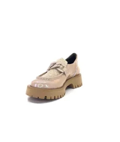 Softwaves 8-36-16 /02 Cuir Vernis & Tweed Beige*Femme Mocassins