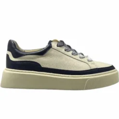 Softwaves 8.80.01/03 Cuir Creme & Marine*Femme Baskets