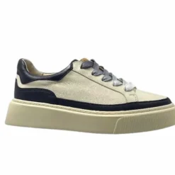 Softwaves 8.80.01/03 Cuir Creme & Marine*Femme Baskets