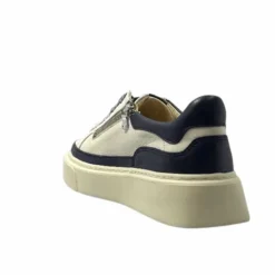 Softwaves 8.80.01/03 Cuir Creme & Marine*Femme Baskets