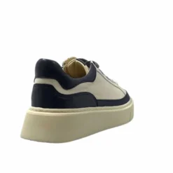 Softwaves 8.80.01/03 Cuir Creme & Marine*Femme Baskets