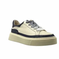 Softwaves 8.80.01/03 Cuir Creme & Marine*Femme Baskets