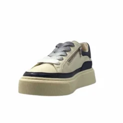 Softwaves 8.80.01/03 Cuir Creme & Marine*Femme Baskets