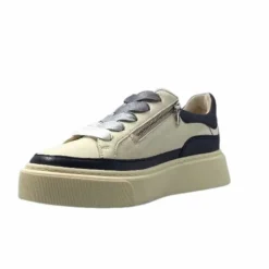 Softwaves 8.80.01/03 Cuir Creme & Marine*Femme Baskets