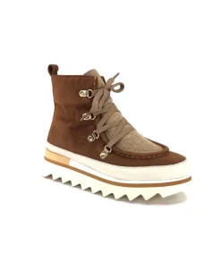 Softwaves 8-51-08 Cuir Daim Cognac*Femme Bottines