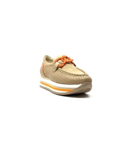 Softwaves 7-78-56 Cuir Et Daim Camel*Femme Mocassins