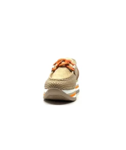 Softwaves 7-78-56 Cuir Et Daim Camel*Femme Mocassins