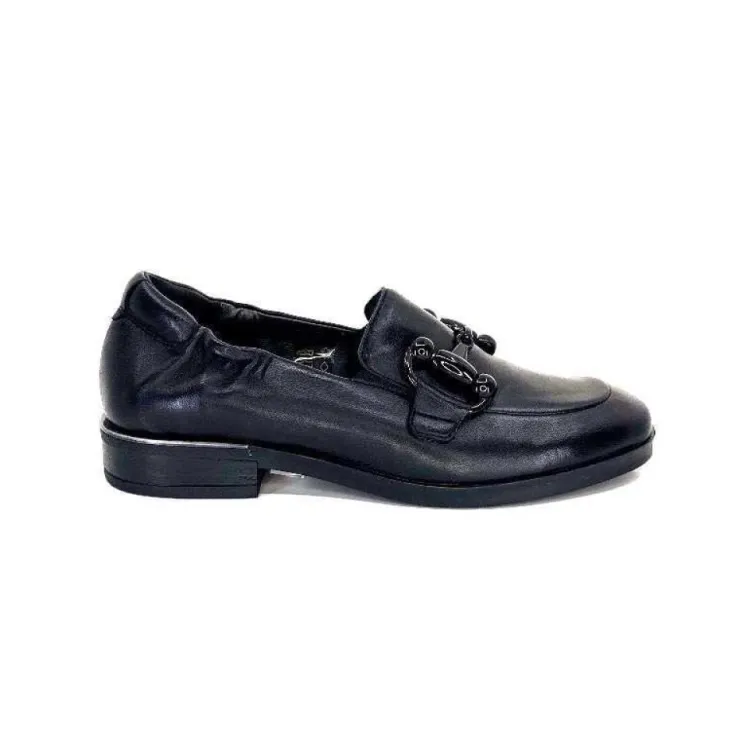 Softwaves 8.35.23 Cuir Noir*Femme Mocassins