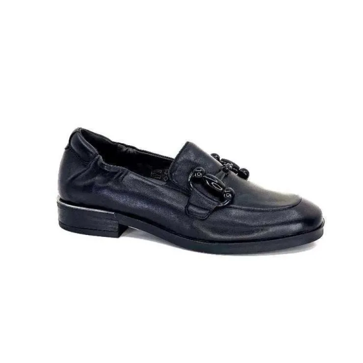 Softwaves 8.35.23 Cuir Noir*Femme Mocassins