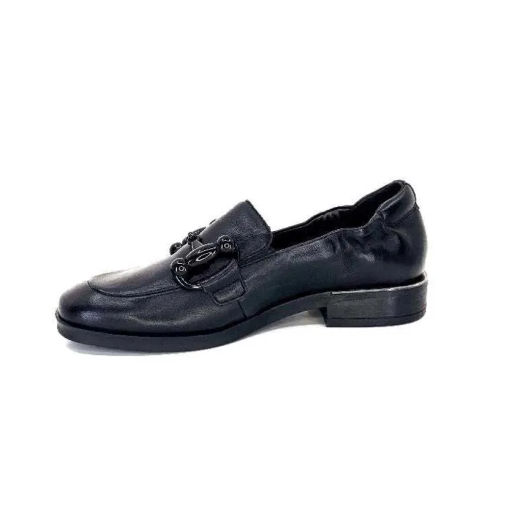 Softwaves 8.35.23 Cuir Noir*Femme Mocassins