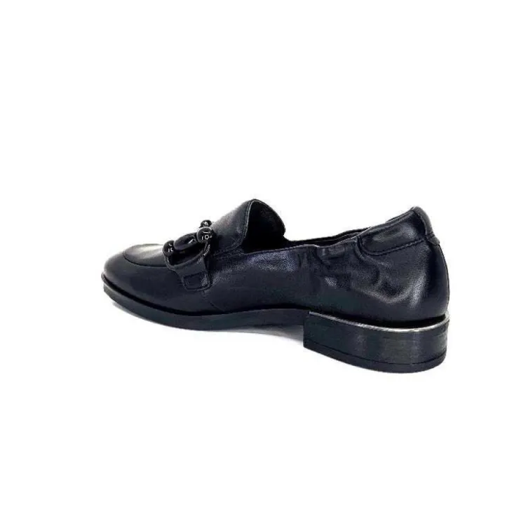 Softwaves 8.35.23 Cuir Noir*Femme Mocassins