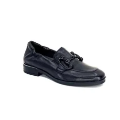 Softwaves 8.35.23 Cuir Noir*Femme Mocassins