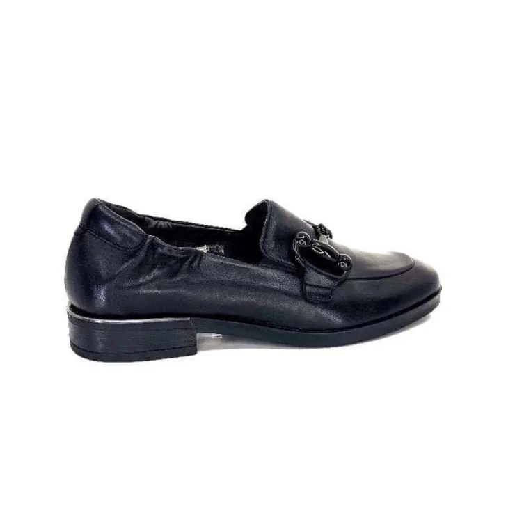 Softwaves 8.35.23 Cuir Noir*Femme Mocassins