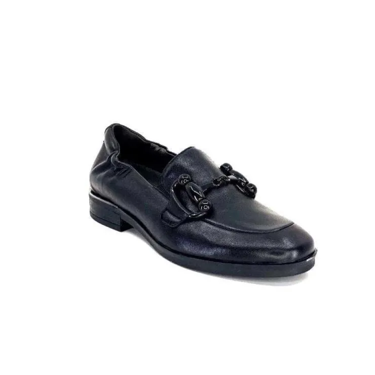 Softwaves 8.35.23 Cuir Noir*Femme Mocassins